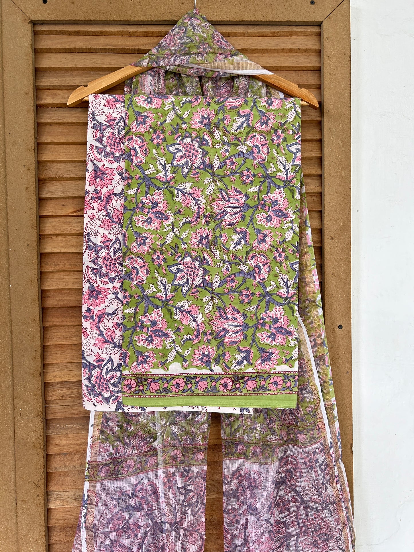 Blockprinted suit fabric