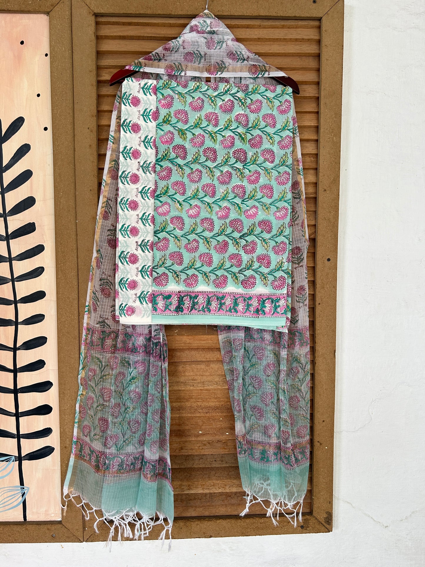 Blockprinted suit fabric