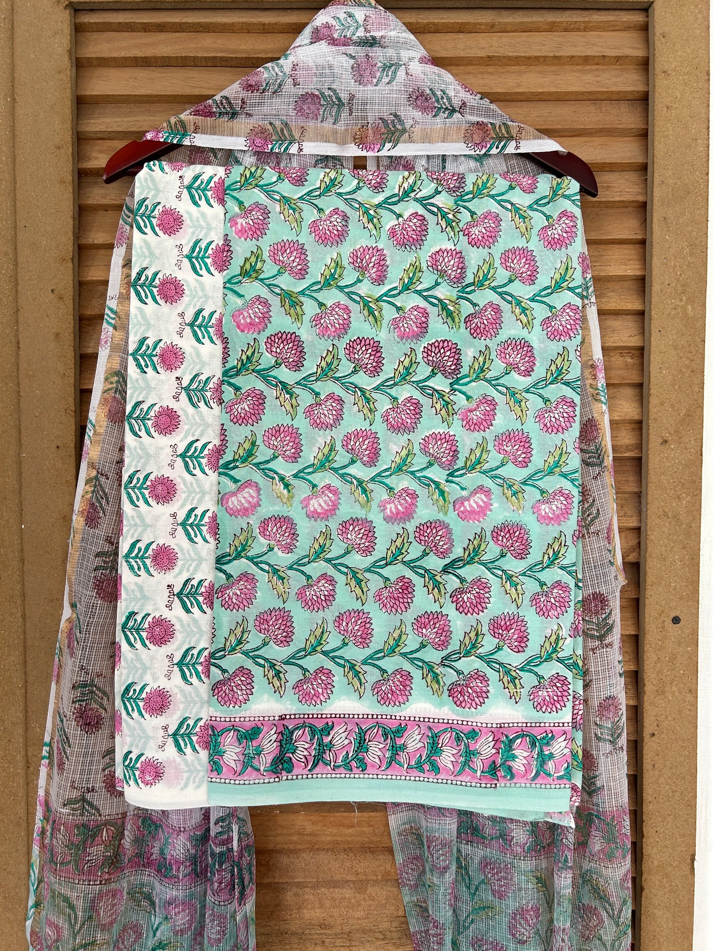 Blockprinted suit fabric