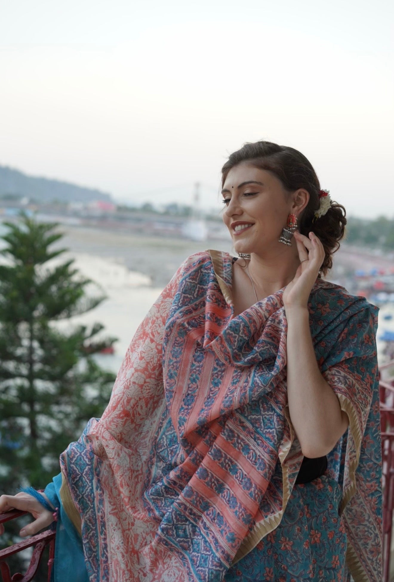 Handblock chanderi cotton