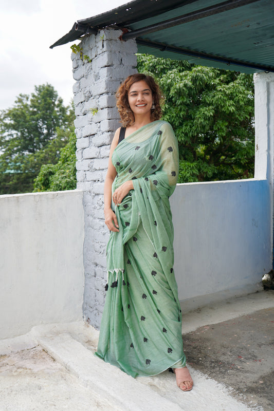 Handloom mul cotton saree