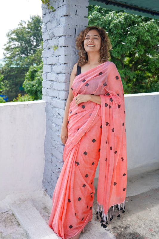 Handloom mul cotton saree