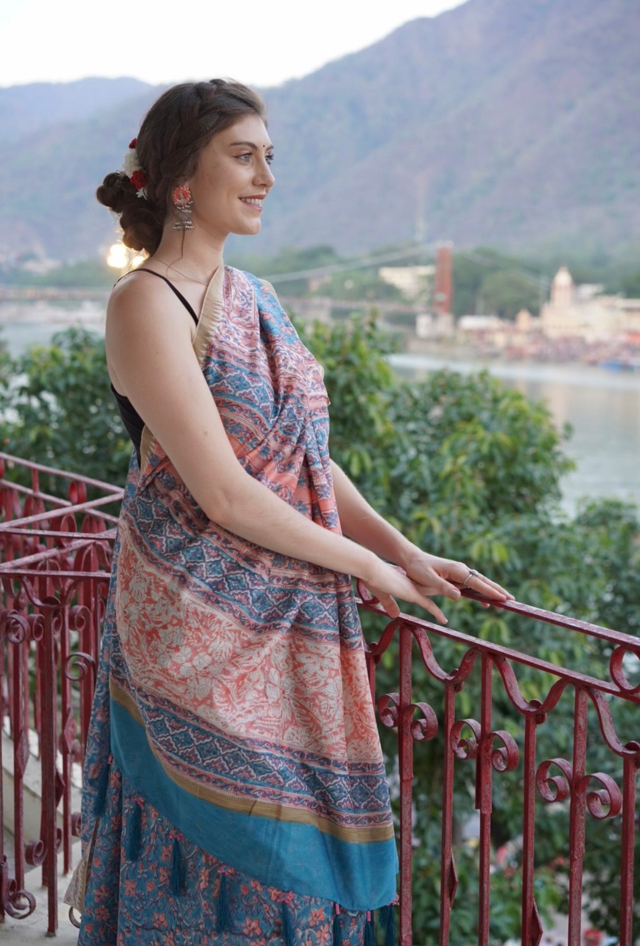 Handblock chanderi cotton