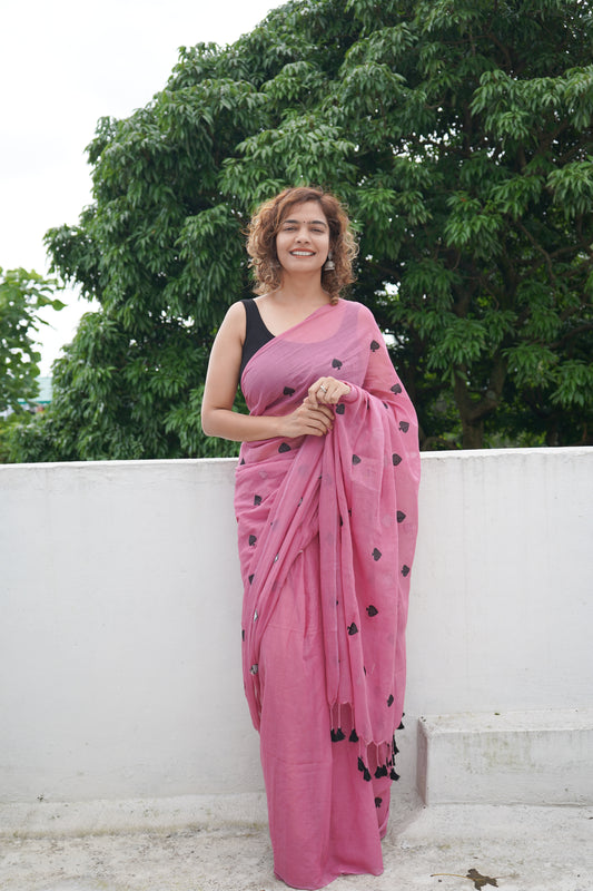 Handloom mul cotton saree