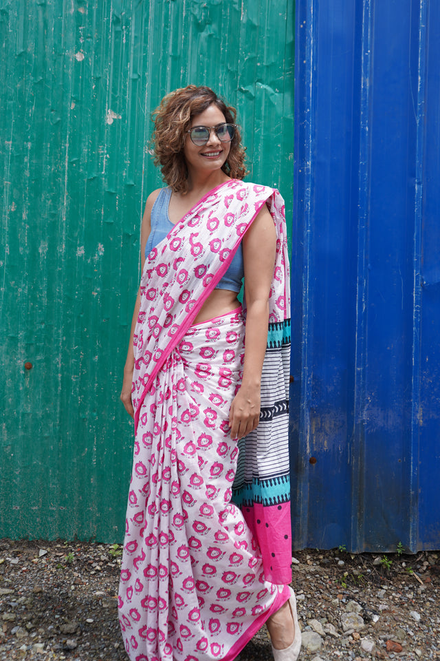 The soft roar saree