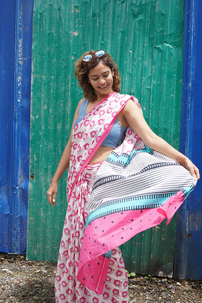 The soft roar saree
