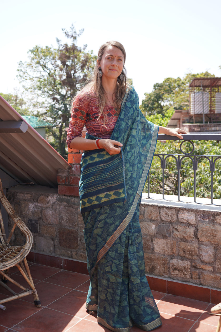 चंदेरी सूती साड़ी