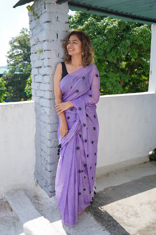 Handloom mul cotton saree