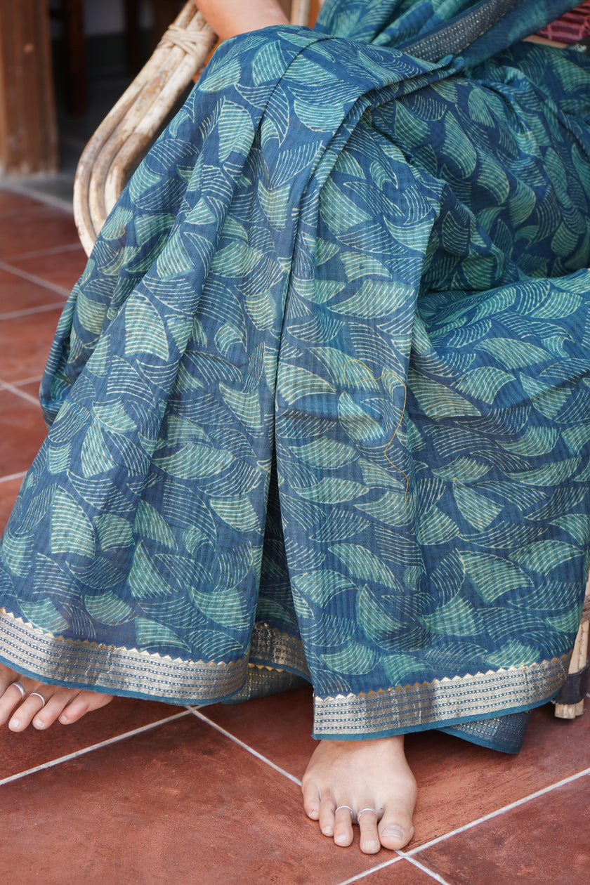 चंदेरी सूती साड़ी