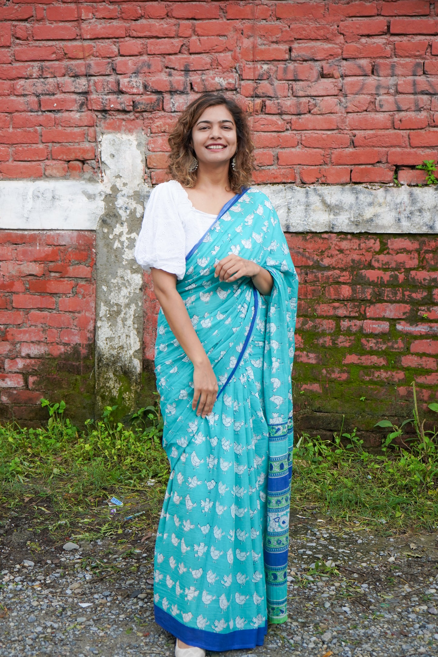 Quirky print saree