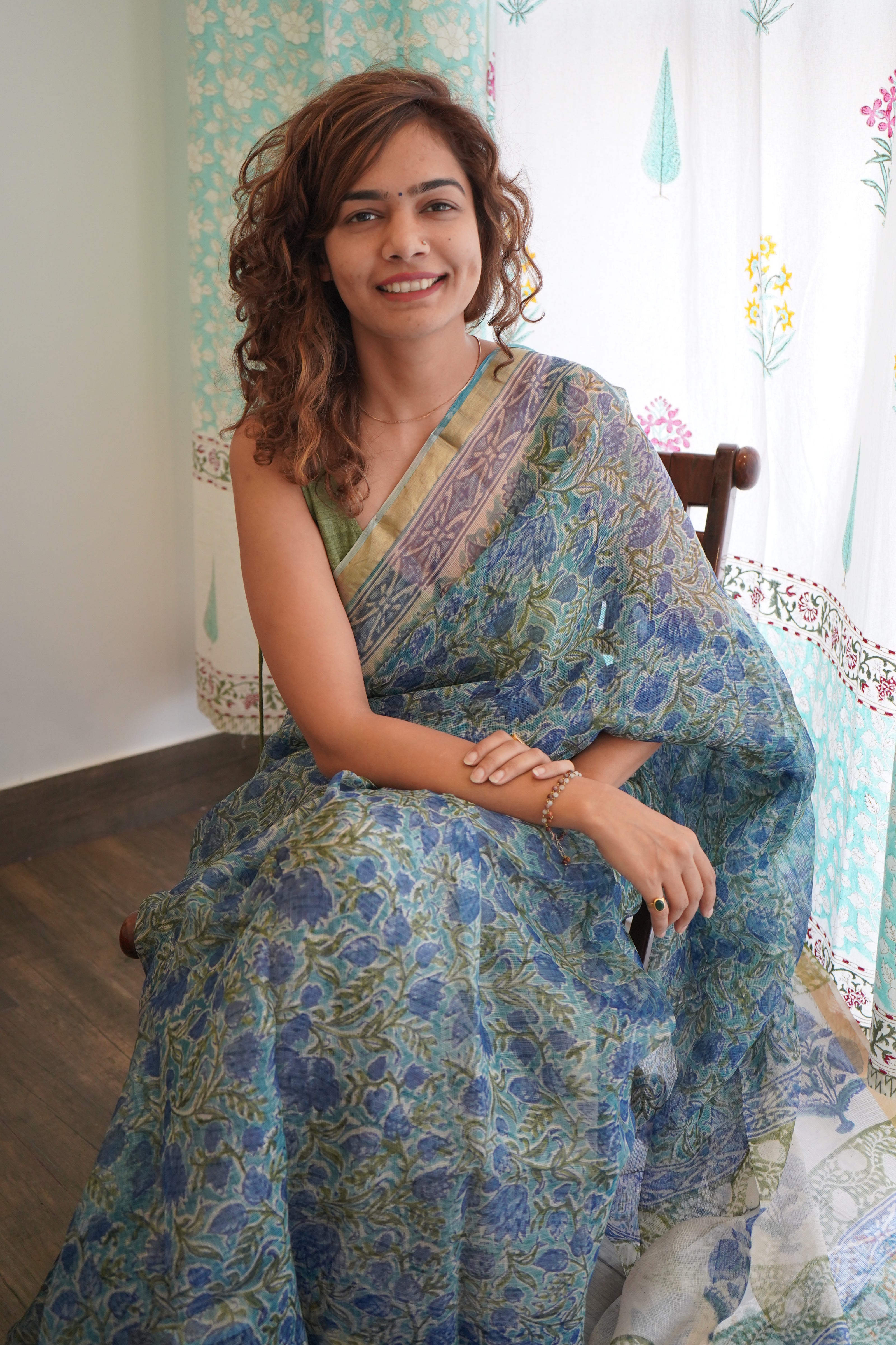 handblock print chanderi cotton