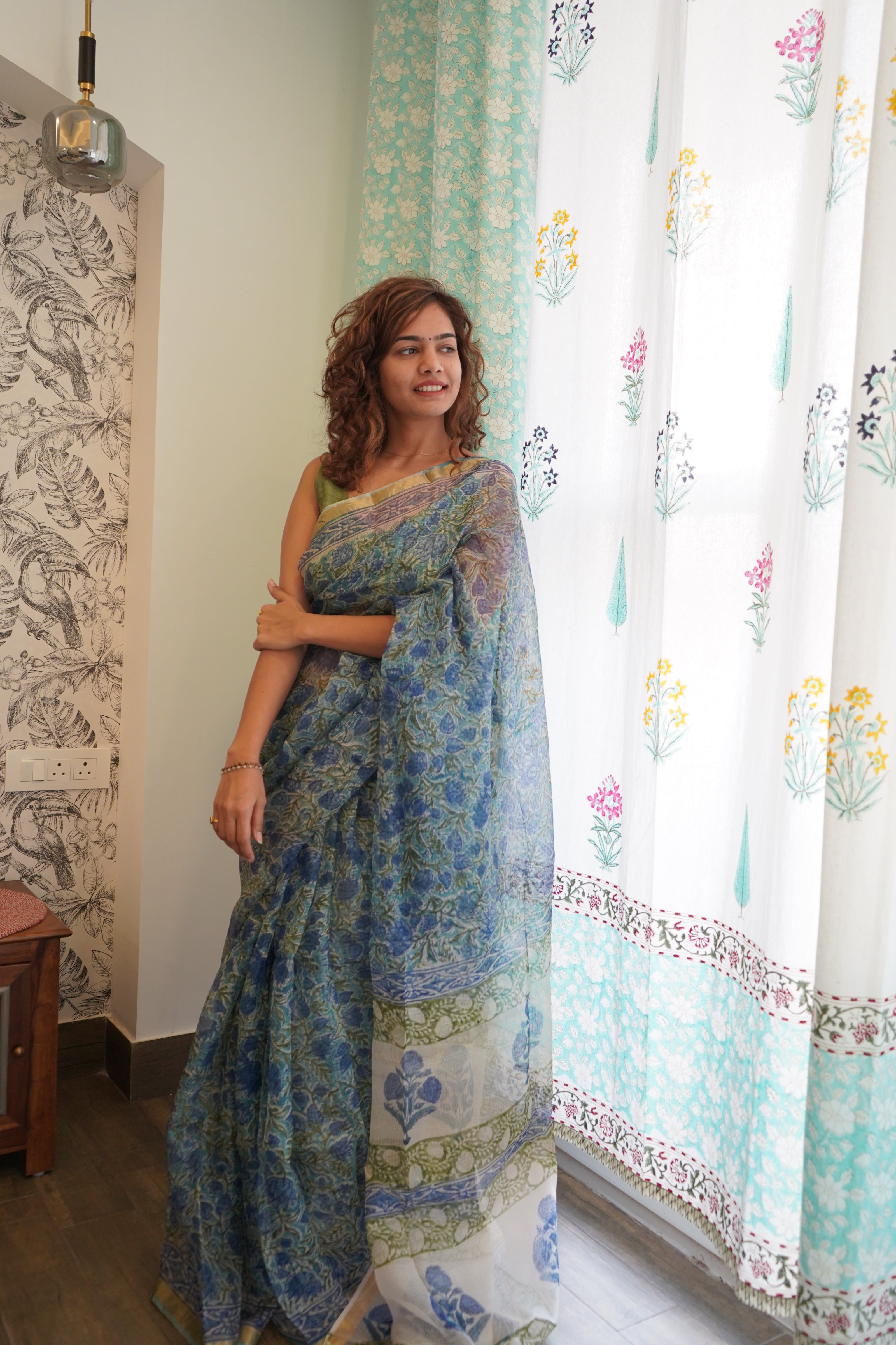 handblock print chanderi cotton